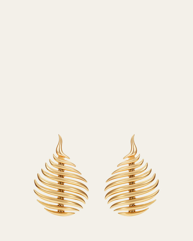 Flame Small Earrings in 18k Yellow Gold